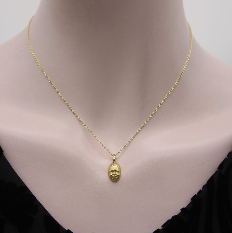 18K Gold Vintage Smiling Baby Face Charm / Pendant jewelry Kirsten's Corner 