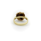 Victorian 14K Gold Lion Ring with Diamond in Mouth and Garnet Eyes RING Kirsten's Corner 