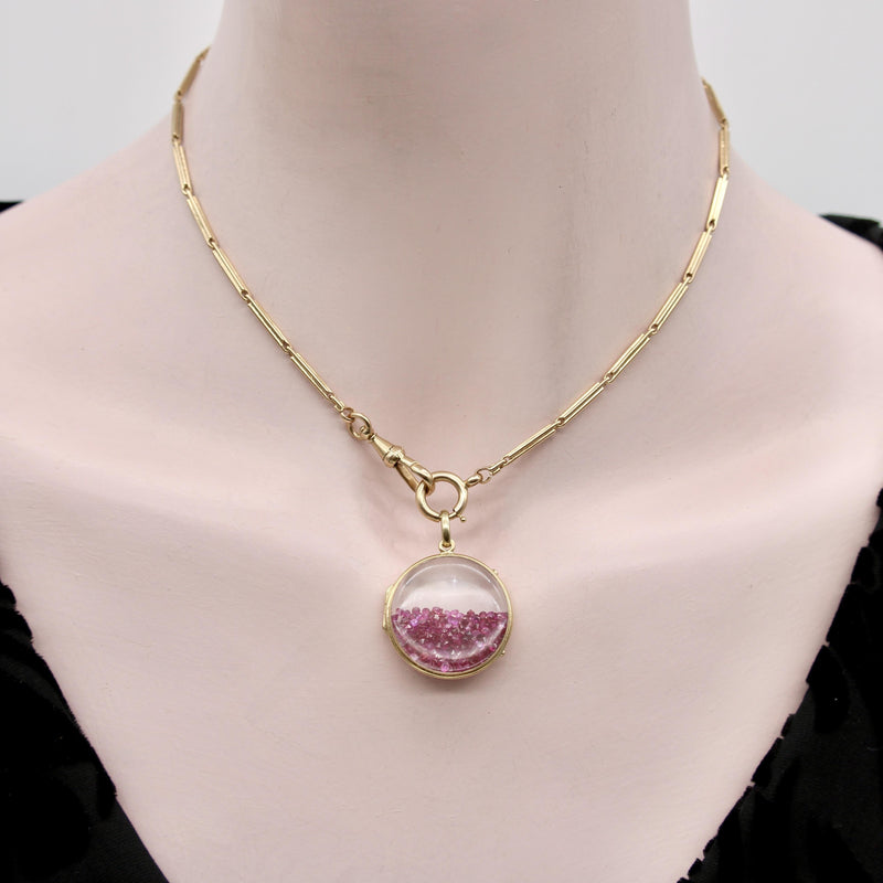 14K Gold Victorian Ruby-Filled Shaker Locket Kirsten's Corner 