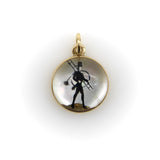 14K Gold Edwardian Essex Crystal Pendant of Chimney Sweep jewelry Kirsten's Corner 