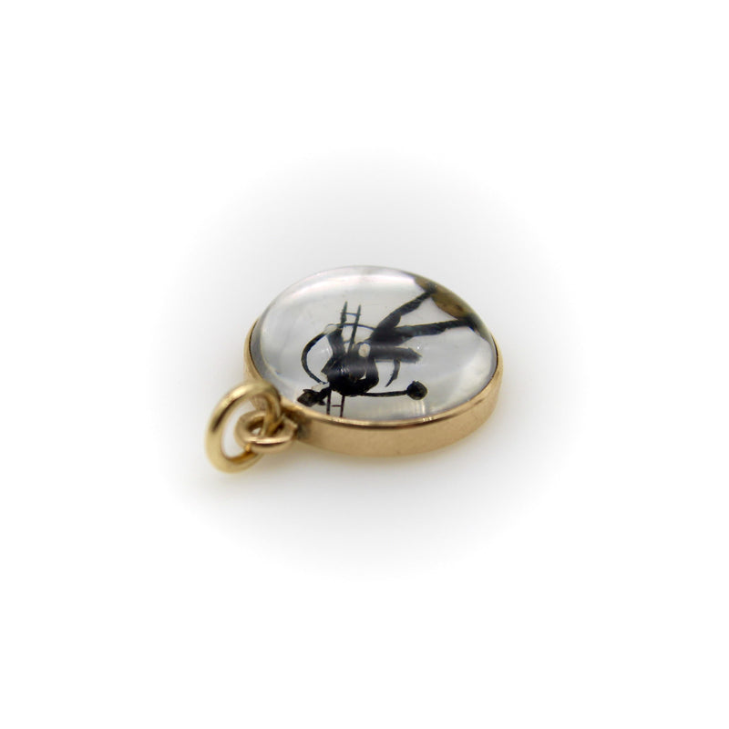 14K Gold Edwardian Essex Crystal Pendant of Chimney Sweep jewelry Kirsten's Corner 