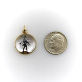 14K Gold Edwardian Essex Crystal Pendant of Chimney Sweep jewelry Kirsten's Corner 
