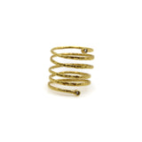Gurhan 22K Gold Diamond Spiral Coil Ring from Rain Collection Gurhan 
