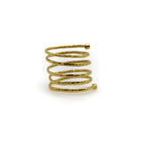 Gurhan 22K Gold Diamond Spiral Coil Ring from Rain Collection Gurhan 