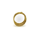 Gurhan 22K Gold Diamond Spiral Coil Ring from Rain Collection Gurhan 