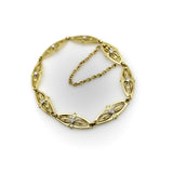 Victorian French 18K Gold Fancy Link Bracelet with Diamonds Bracelet Kirsten's Corner 