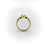 18K Gold Old European Cut Diamond Trilogy Engagement Ring RING Kirsten's Corner 