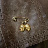 Mid-Century Modern 14K Gold Safety Pin jewelry Kirsten's Corner 
