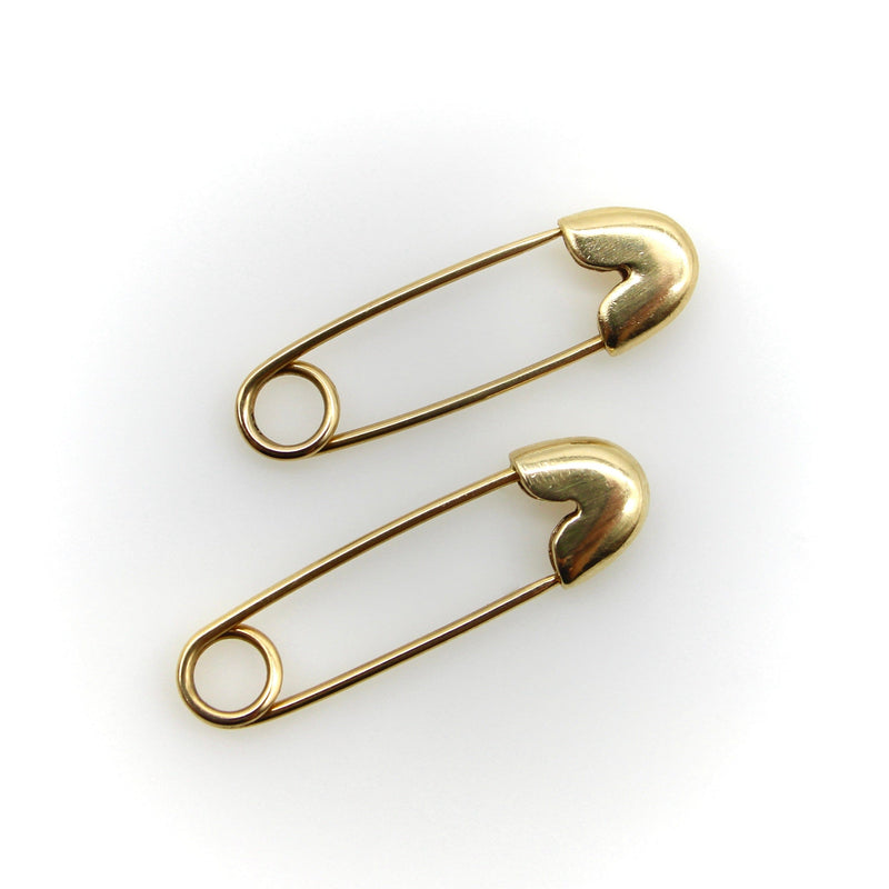 Mid-Century Modern 14K Gold Safety Pin jewelry Kirsten's Corner 