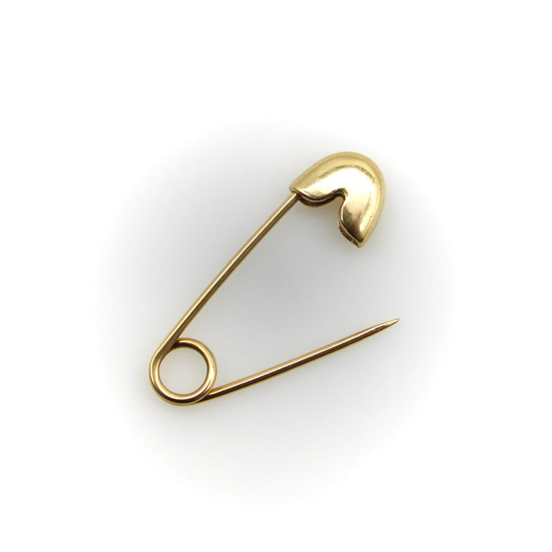 Mid-Century Modern 14K Gold Safety Pin jewelry Kirsten's Corner 