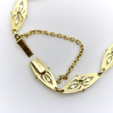 Victorian French 18K Gold Fancy Link Bracelet with Diamonds Bracelet Kirsten's Corner 
