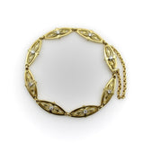 Victorian French 18K Gold Fancy Link Bracelet with Diamonds Bracelet Kirsten's Corner 