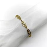 Victorian French 18K Gold Fancy Link Bracelet with Diamonds Bracelet Kirsten's Corner 