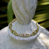 Victorian French 18K Gold Fancy Link Bracelet with Diamonds Bracelet Kirsten's Corner 