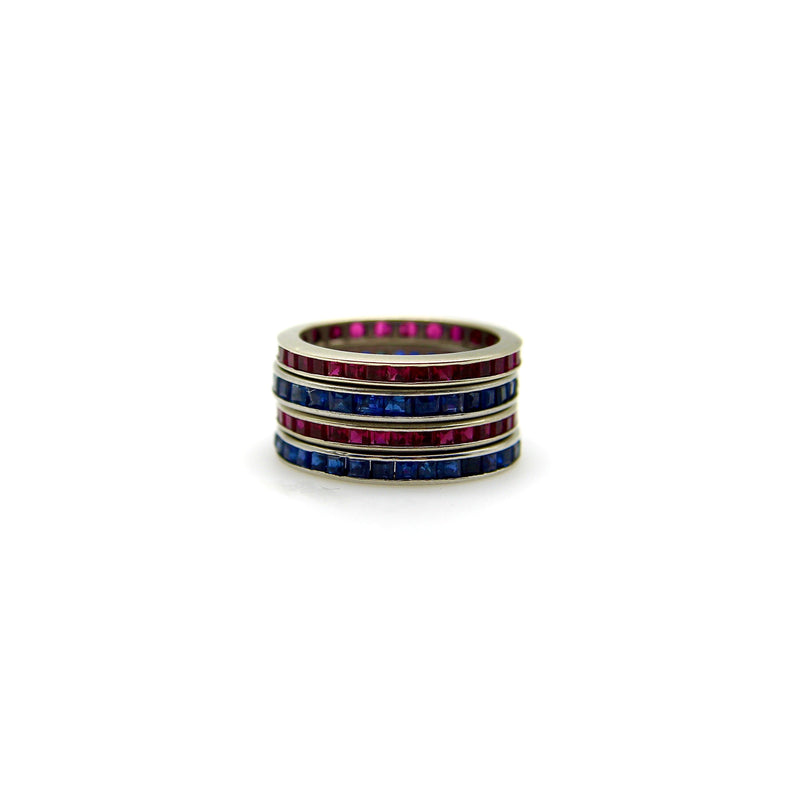 14K Gold Synthetic Ruby Eternity Band RING Kirsten's Corner 