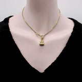 Art Deco 14K Gold Alternating Link Watch Chain jewelry Kirsten's Corner 