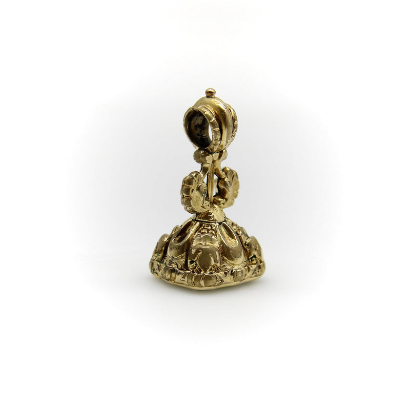 Georgian Cased Gold Fob with Chalcedony Stone Insignia (Truth) jewelry Kirsten's Corner 