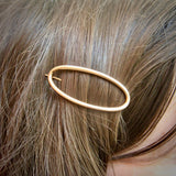 14K Gold Modern Oval Hair Barrette Brooches, Pins Kirsten's Corner 