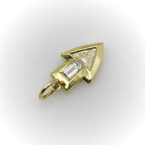 Signature 18k Gold Diamond Arrow Pendant Pendant, Charm Kirsten's Corner 