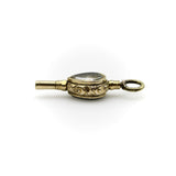 Early Victorian 12K Gold Rock Crystal and Bloodstone Tear Drop Fob jewelry Kirsten's Corner 