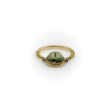 Victorian 14K Gold Egyptian Revival Scarab Swivel Ring jewelry Kirsten's Corner 