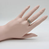 Vintage 18K Gold Staggered Baguette Diamond Ring jewelry Kirsten's Corner 