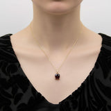 Signature 14K Gold Mounted Fancy Cut Tanzanian Garnet Pendant Pendant, Charm Kirsten's Corner 