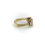 Vintage 18K Gold Staggered Baguette Diamond Ring jewelry Kirsten's Corner 