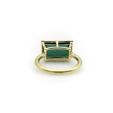 Signature 18K Gold Bezel Set Indicolite Tourmaline Ring ring Kirsten's Corner 