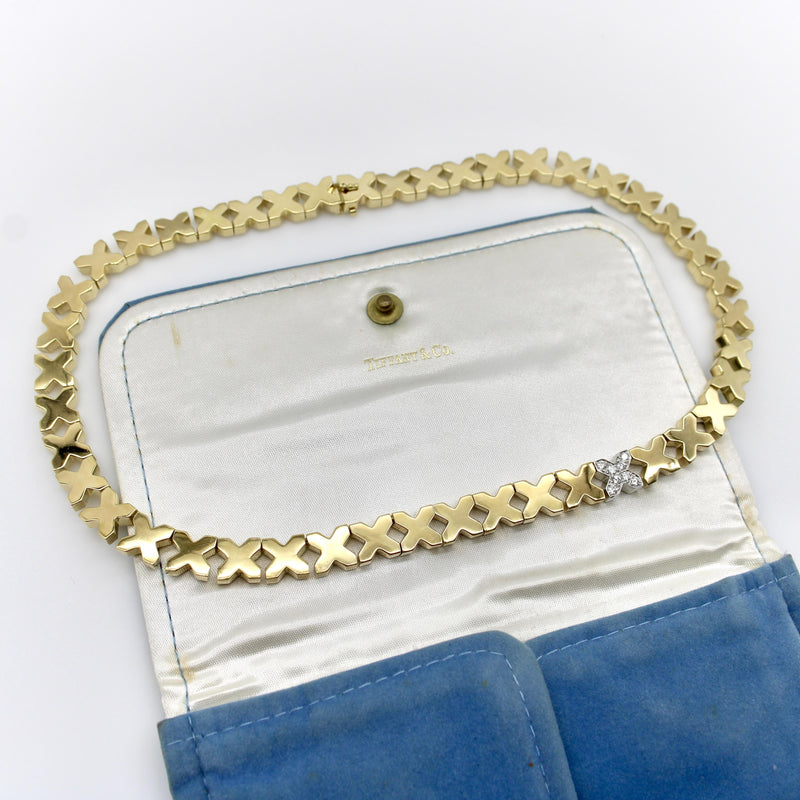 Vintage 18K Gold Tiffany & Co. X Necklace by Angela Cummings jewelry Tiffany & Co. 