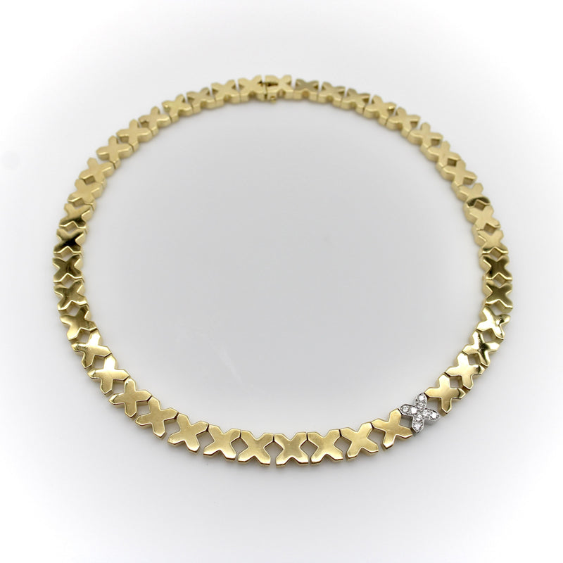 Vintage 18K Gold Tiffany & Co. X Necklace by Angela Cummings jewelry Tiffany & Co. 