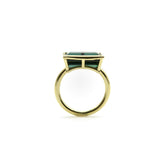 Signature 18K Gold Bezel Set Indicolite Tourmaline Ring ring Kirsten's Corner 