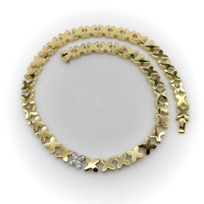 Vintage 18K Gold Tiffany & Co. X Necklace by Angela Cummings jewelry Tiffany & Co. 