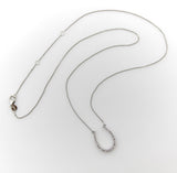 14K White Gold Diamond Encrusted Horseshoe Pendant jewelry Kirsten's Corner 