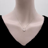 14K White Gold Diamond Encrusted Horseshoe Pendant jewelry Kirsten's Corner 