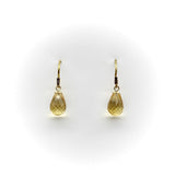 Signature 20K and 14K Gold Diamond and Citrine Briolette Earrings Earrings Kirsten's Corner 
