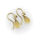 Signature 20K and 14K Gold Diamond and Citrine Briolette Earrings Earrings Kirsten's Corner 