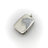 Sterling Silver Georgian Rectangular Vinaigrette with Bas Relief Clover Objects of Vertu Kirsten's Corner 