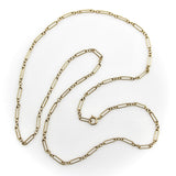Victorian 14K Gold 28.5” Paperclip Link Variation Chain