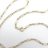 Victorian 14K Gold 28.5” Paperclip Link Variation Chain