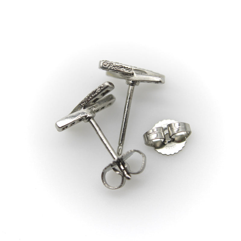 Vintage Paloma Picasso for Tiffany & Co. Platinum and Diamond Kiss Earrings jewelry Paloma Picasso for Tiffany & Co. 