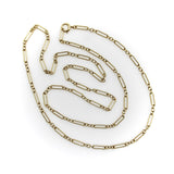 Victorian 14K Gold 28.5” Paperclip Link Variation Chain