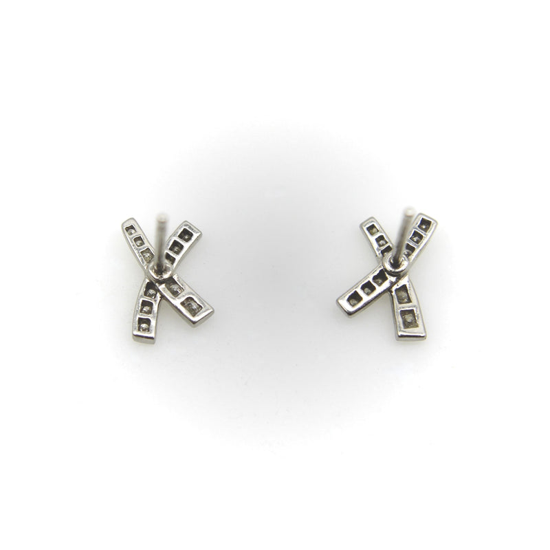 Vintage Paloma Picasso for Tiffany & Co. Platinum and Diamond Kiss Earrings jewelry Paloma Picasso for Tiffany & Co. 