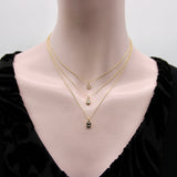 Contemporary 18K Gold Rose Cut Diamond Star Pendant Necklace Necklace Kirsten's Corner 