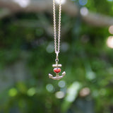 14K Gold Anchor and Enameled Red Heart Pendant Charm jewelry Kirsten's Corner 