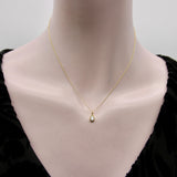 18K Gold Pear-Shaped Diamond in Collett Setting on a 16” Chain Kirsten's Corner 