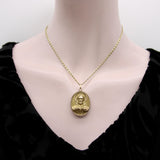 Victorian 10K Gold Our Lady of Perpetual Help & Sacred Heart Pendant Kirsten's Corner 