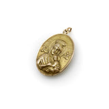 Victorian 10K Gold Our Lady of Perpetual Help & Sacred Heart Pendant Kirsten's Corner 