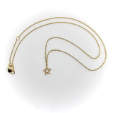 Contemporary 18K Gold Rose Cut Diamond Star Pendant Necklace Necklace Kirsten's Corner 