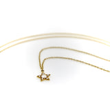 Contemporary 18K Gold Rose Cut Diamond Star Pendant Necklace Necklace Kirsten's Corner 
